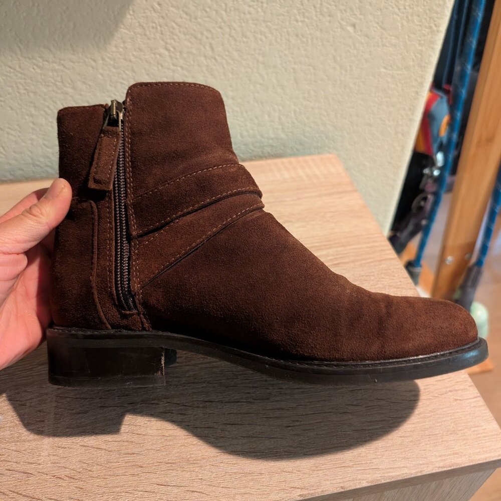 Aquatalia Bree Weatherproof Suede Bootie, Womens 6.5 (37)